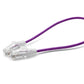TRUECABLE Cat6 Component Rated Patch Cable, Unshielded (U/UTP), 1ft, Purple, 28AWG Solid Copper, Snagless 10G High-Speed Ethernet Cable, PoE++ 4PPoE 100W, UL Listed, RoHS-3, 1 Pack