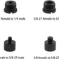 TAODAN 8PCS Black and Silver Aluminum Alloy Microphone Adapter Screws Set Tripod Adaptor Suitable for Shockproof Camera Mounts