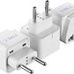 Ceptics European Travel Plug Adapter (Type C), Universal to European EU, Power Charge your Electronics in Italy, Greece, Germany, Outlet Adaptor 3 Pack