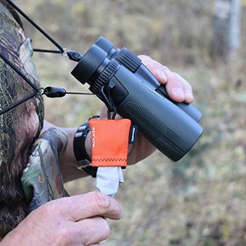 SPUDZ Ultra Microfiber Lens Cleaner – Closable Pouch, Clip-On, Washable – for Optics, Scopes, Glasses | Alpine Mountain Camo, 10 x 10 Inch