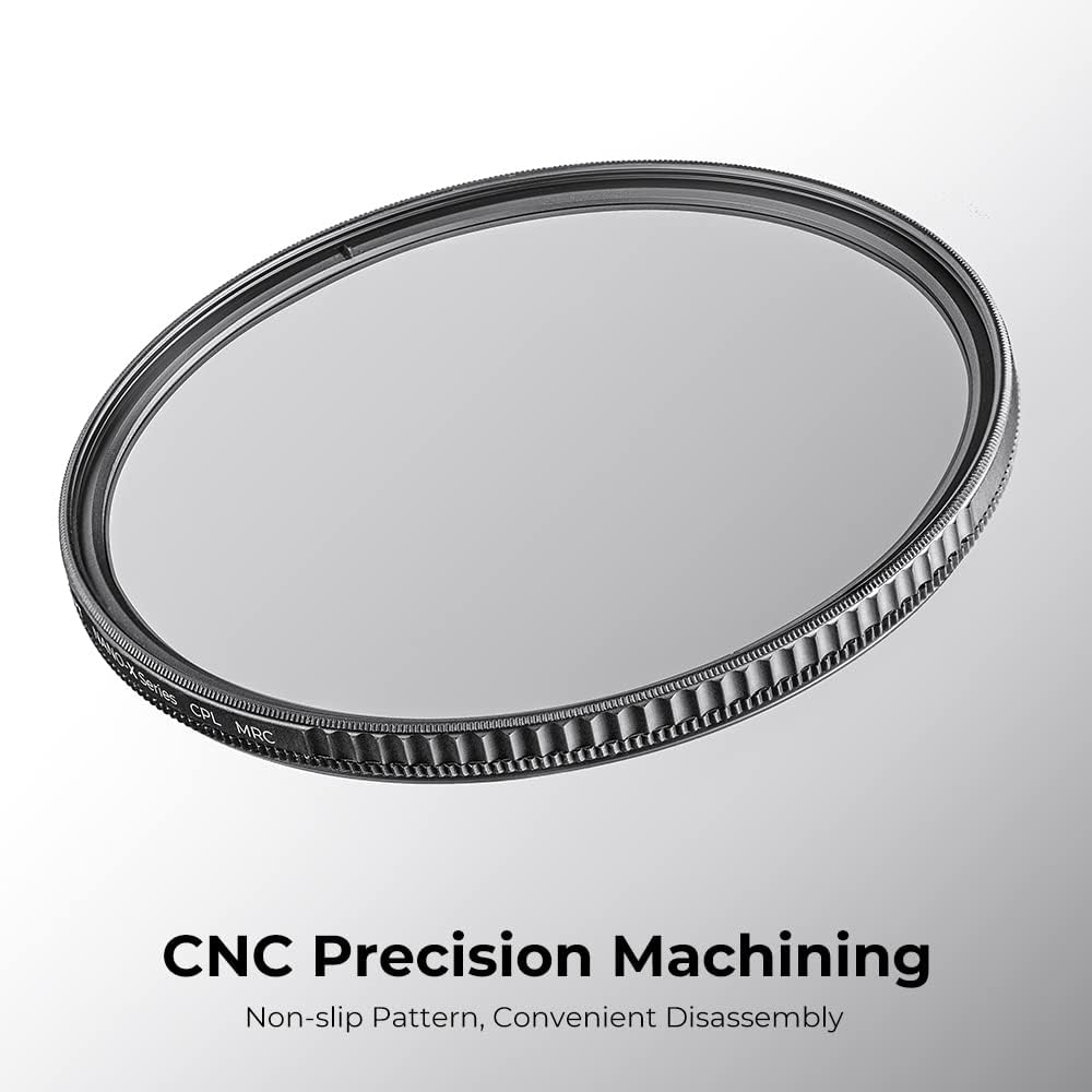 55mm Circular Polarizers Filter, K&F CONCEPT 55MM Circular Polarizer Filter HD 28 Layer Super Slim Multi-Coated CPL Lens Filter (Nano-X Series)