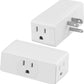 Multi Plug Wall Outlet 2pack, Multiple Outlet Splitter, 3-Plug Wall Adapter, MultiPlug Outlet Extender, Multiple Plugs in One Outlet, Cruise Essentials, Electrical Wall Outlet Splitter