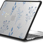 CASETiFY Impact MacBook Air 13.6" (M2-M4) Case [Cushioned Impact Corners/Scratch-Resistant/Anti-Slip Grip] - Small Blue Flowers - Clear Black