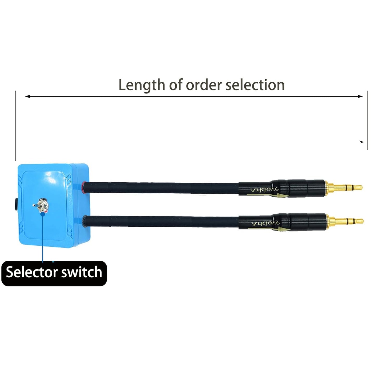Arklove 3ft Shielded 1/8" aux Input 3.5mm Female to 2X 3.5 Output Splitter Stereo Audio Video Cable Out 3.5 Male to Two 3.5 Male in Dual Speaker Cord 24k Gold Plated