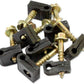 STEREN Coaxial Cable Clips - Cable Holder - Siding Clips for Hanging - Cord Holder for Desk - Cable Clamps - Cord Clip - Wire Organizer Clips - Tv Mount Screws (Black, 100 Count - Mini Screw)