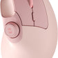 seenda Ergonomic Mouse Rechargeable, USB+Dual Bluetooth, MOU-302 Vertical Wireless Mouse with Volume Knob, Quiet Clicks, Multi-Device Cordless Mice Compatible for Windows, PC, Laptop, Mac OS, Pink