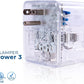 Clamper 3-Outlet Surge Protector 1800 Joules, 1875W, for TV, PC, Xbox, PS5, Refrigerators and Other Appliances (Compact Wall Surge Protector), iCLAMPER Power 3, 2-Pack Clear