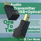 USB Optical Wireless Bluetooth Transmitter 2 in 1 Audio Transmitter Adapter Low Lantency APTX aptX-Adaptive/HD/LL Multi-Point HiFi Wireless Adapter for PS4/3 Xbox TV PC