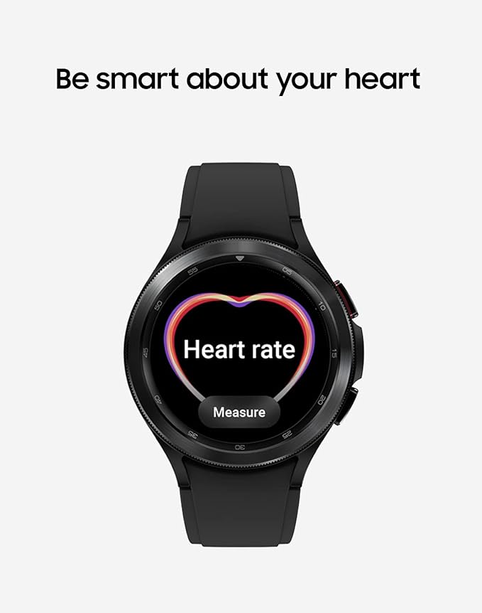 SAMSUNG Galaxy Watch 4 Classic 42mm Smartwatch with ECG Monitor Tracker for Health, Fitness, Running, Sleep Cycles, GPS Fall Detection, Bluetooth, US Version, Black