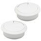 Desk Grommet 2-1/16" (53 mm), Desk Cord Hole Cover, Cable Grommet ABS Plastic, Desk Hole Grommet for Office and Home Table Cable, Detachable Adjustable Cable Cord Organizer (White 2 Pcs)