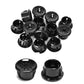 60PCS Cable Grommets, 1/2"(13mm) Desk Hole Cover Petal Shaped Buckle Type Nylon Snap Bushing Grommet, Wire Hole Cover Insert for Cables and Cords Management and Protection of Cabinet, Black