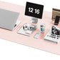 YSAGi Non-Slip Leather Desk Pad XL Size, Waterproof Laptop Computer Desk Keyboard Mat, Table Protector Blotter Mat, Large Mouse Pad for Office/Work/Home/Decor(Pink, 47.2" x 23.6")-No Band
