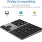 Bluetooth Number Pad, Aluminum Rechargeable Numeric Keypad Wireless 34-Keys Number Keyboard Shortcut Keypad Numpad Data Entry Compatible for iMac Windows