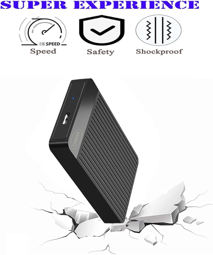 250GB Ultra Slim Portable External Hard Drive 2.5'' USB 3.0 HDD Storage for Mac, PC, Laptop, PS4, Xbox one