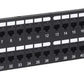 ICC CAT5e Feed-Through Patch Panel, 48 Port, 2U Rackmount, RJ45 Ethernet Patch Panel, No Punch Down, PoE++ and TAA Compliant, Black