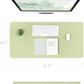 YSAGi Non-Slip Leather Desk Pad, Waterproof Laptop Computer Desk Keyboard Mat, Table Protector Blotter Mat, Large Mouse Pad for Office/Work/Home/Decor(Matcha Green, 31.5" x 15.7")