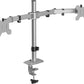 Suptek Dual Monitor Desk Mount, Adjustable Dual Monitor Arm for 2 Monitor Screens up to 42 inch, Extra Tall 15.75" Pole Monitor Stand for Desk, Holds up to 22 lbs,Silver(MD9442LS)