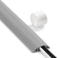 Floor Cable Cover 3ft Grey, LZEOY Cord Covers for Wires on Floor, Cord Hider Floor Cable Management, Extension Cord Floor Cover Low Profile, Floor Cord Cover for Office/Carpet/Floor