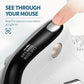 DeLUX Seeker Wireless Ergonomic Vertical Mouse with OLED Screen, BT and USB Receiver, Connect with Up to 4 Devices, Thumb Wheel, 4000DPI, Programmable Rechargeable Optical Mouse(M618XSD-White)
