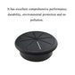 HAHIYO 2Pcs 2.4Inch/60mm Black ABS Plastic Eight-petaled Desk Grommet Wire Grommet Cable Management Cord Hole Cover Desk Wire Hole Insert Wire Organizer for Computer Office Home School Equipment