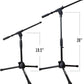 AxcessAbles Short Microphone Stand with Boom Arm | Low Profile Mic Tripod Stand for Kick Drums | Guitar Amp Stand | Low-Pro Mike Stand (MS-101L)