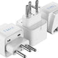 Ceptics Switzerland Travel Plug Adapter (Type J) - 3 Pack [Grounded & Universal] (GP-11A-3PK)
