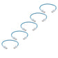 TRUECABLE Cat6 Component Rated Patch Cable, Unshielded (U/UTP), 1ft, Blue, 28AWG Solid Copper, Snagless 10G High-Speed Ethernet Cable, PoE++ 4PPoE 100W, UL Listed, RoHS-3, 5 Pack