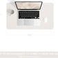 YSAGi Non-Slip Leather Desk Pad, Waterproof Laptop Computer Desk Keyboard Mat, Table Protector Blotter Mat, Large Mouse Pad for Office/Work/Home/Decor(Apricot Gray, 23.6" x 13.7")