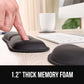 GORILLA GRIP Silky Memory Foam Keyboard Wrist Rest and Mouse Pad for Computer, Ergonomic Design Typing Support, Desk Office Supplies, Hand & Arm Mousepad Cushion and Coaster, 4 Piece Set, Black