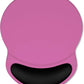 ITNRSIIET Ergonomic Mouse Pad with Comfort Gel Wrist Rest, Non-Slip PU Base, Smooth Textured Surface, Reduces Hand Fatigue & Wrist Pain, 8.7 x 7.2 Inch for Office Gaming Home, Black-Pink Contrast
