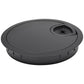 1 Pcs Desk Grommet 3-1/8" / 80 mm, Desk Cord Hole Cover, Cable Grommet Metal Zinc Alloy Materilal, Desk Hole Grommet for Home & Office Pc, Detachable Cable Cord Organizer-Flat Black
