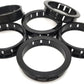 2"(50mm) Black Snap-in Knockout Insulating Bushing Grommets, Plastic Cable Hole Grommets for Wiring, Round Nylon Snap in Locking Electrical Wire Cord Hose & Tubing Bushings Grommets, 6pcs