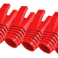 50 Pcs Cat7 Cat7A Cat8 Strain Relief Boot, RJ45 Plug Connector Cover Modular Network Plug Connector Cap Cable Connector Boots, Red