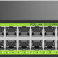 16 Port POE Switch with 2 Gigabit Uplink, IEEE 802.3af/at 100Mbps, 250W Built-in Power,Unmanaged, Extend to 250M for PC Network, AP, IP Phone, Rackmount.
