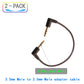3.5mm Male to Male Audio Cable, Right Angle Auxiliary Cord, 195mm Length, 2-Pack, Gold-Plated Connectors