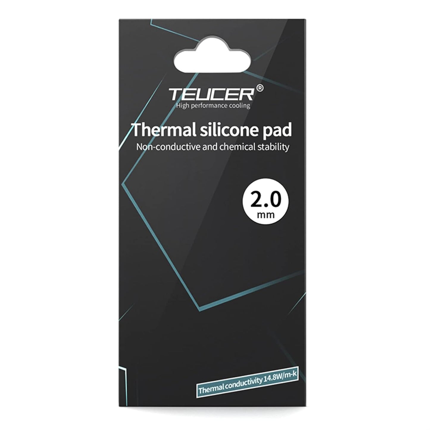 Thermal Pad 14.8 W/mK, 85x45x2mm, Non Conductive Heat Resistance High Temperature Resistance, Silicone Thermal Pads for Laptop Heatsink GPU CPU LED Cooler (2mm)