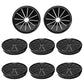 8PCS Cable Grommets, 2-3/8"(60mm) Desk Hole Cover Petal Shaped Buckle Type Nylon Snap Bushing Grommet, Wire Hole Cover Insert for Cables and Cords Management and Protection of Cabinet, Black