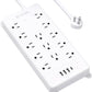 TROND Power Strip Surge Protector - White Extension Cord with USB Ports, 13 Widely-Spaced Outlets Expansion, 5ft, Flat Plug, Under Desk, Wall Mount, Heavy Duty, 4000 Joules, Office, Home, ETL Listed