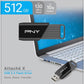 PNY 512GB Attaché X USB 3.2 Gen 1 Flash Drive, Advanced Performance Up to 130MB/s Read, Everyday Data Store & Transfer, Reliable Portable Storage, Durable, Type-A, Computers, Laptops, Desktops
