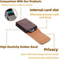 Phone Holster Pouch Case Belt Clip Loops Card Slot for Man iPhone12 13 14 15 16 17,11 12 13 14 15 16 17pro,17Air/Samsung S25 S24 S23 S22 S21 S20/LG/Moto (Brown&Yellow, L(6.1" x3.2''x0.8))