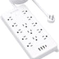 TROND Surge Protector Power Strip 15 ft Cord - Long Extension Cord, 13 Widely-Spaced Outlets Expansion with USB C Ports, 4000 Joules, Flat Plug, Wall Mount, ETL Listed, Office Desk Accessory, White