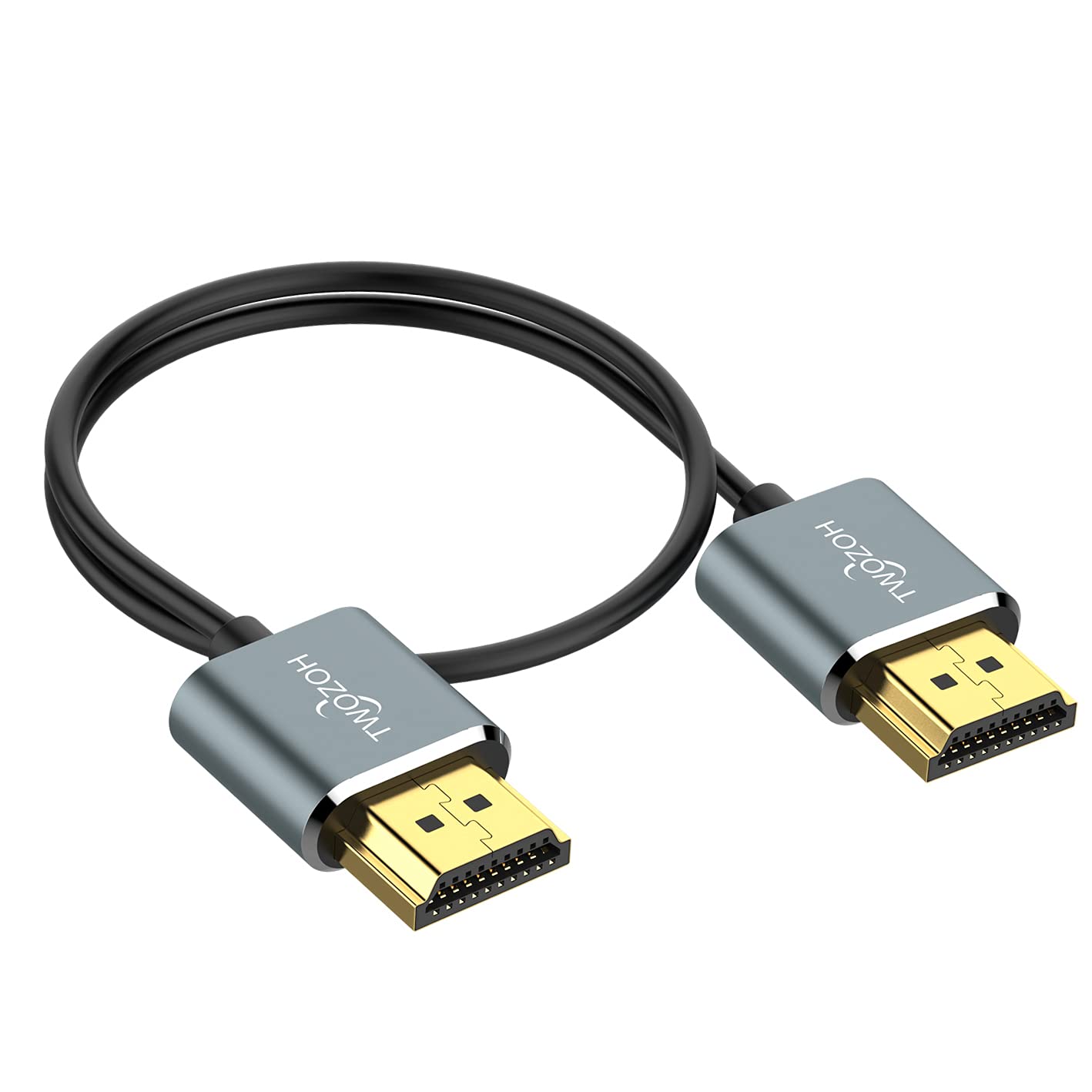 Twozoh Ultra-Thin Long HDMI to HDMI Cable 15FT, Hyper Slim HDMI 2.0 Cable, Extreme Flexible HDMI Cord Support 3D/4K@60Hz, 2160P, 1080P