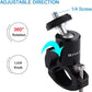 PULUZ Camera Handlebar Mount for Gopro Bike Motorcycle Mount, Aluminum Bicycle Camera Adapter Mount Holder for GoPro Hero 12/11/10/9/8/7 All Model/DJI OSMO Action Camera Accessories