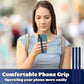 TEAMOLA 3pcs Silicone Phone Grip Holder Strap for iPhone 17/17 Pro/16/16 Pro & Samsung Galaxy S25/S24/S23 - Anti-Slip Finger Loop for Case, Universal Phone Loops for Back of Cell Phones(210, 3 Navy)