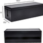 Changsuo Cable Management Box Wooden Cord Organizer Box for Extension Cord Power Stripe Surge Protector Wire Management Concealer Organizer Cover Hider for Desktop Home Office Kitchen (Black)