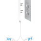 Sleek Socket Original & Patented Ultra-Thin Outlet Concealer with Cord Concealer Kit, Flat Extension Cord with Multi Outlets Power Strip, Ideal for Home Improvement, Hide Bulky and Messy Cords