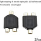Hahiyo 3 RCA F-2x3.4 RCA F Stereo Plug Interconnect Audio One Male 3.4mm(1/8inch) Two Male 3mm(1/8inch) Adapter Splitter Good Signal Sound Snap Tight Not Wobble for Headphone Guitar Black 2pcs