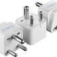 Ceptics India Travel Plug Adapter (Type D) for Pakistan, Nepal, Bangladesh - 3 Pack [Grounded & Universal] (GP-10-3PK)