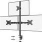 WALI Triple Monitor Mount for 13-27 inch Computer Screens, 3 Monitor Desk Mount, Holds up to 22 lbs, Adjustable Triple Monitors Stand with Swivel Tilt Rotation, 75x75/100x100mm (M003), Black