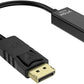 4K DisplayPort to HDMI Adapter, 1PCS Gold-Plated Uni-Directional DisplayPort PC to HDMI Screen Converter (Male to Female), Supports 3840x2160@30Hz